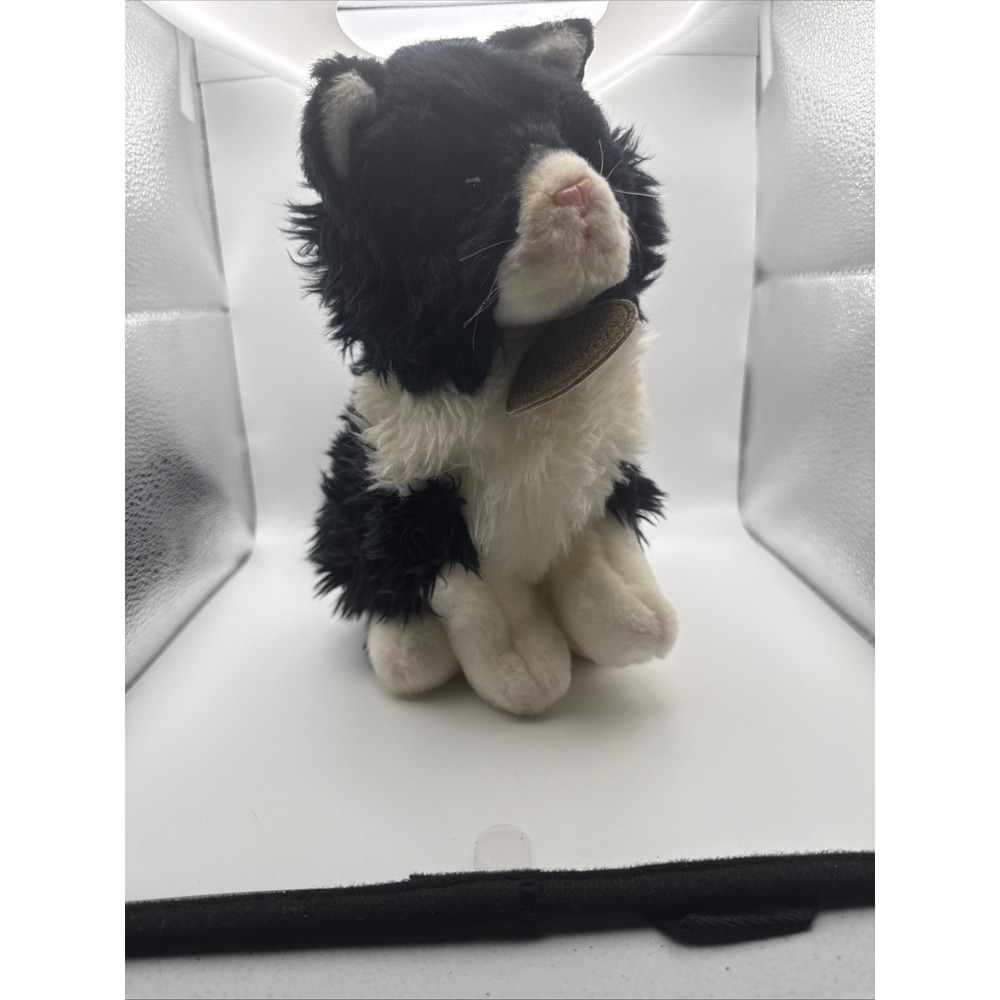 Russ Berrie Yomiko Classics Black White Tuxedo Cat Plush Stuffed Animal 35552